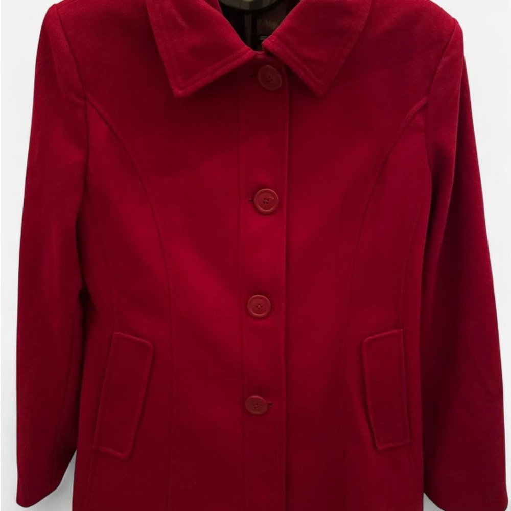 White Stag Women's Vibrant Red Pea Coat